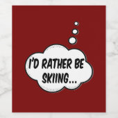 私はむしろスキーをしたい ワインラベル (シングルラベル)