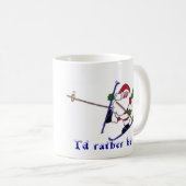 私はむしろスキーをしていました コーヒーマグカップ (正面右)