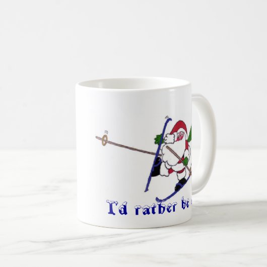 私はむしろスキーをしていました コーヒーマグカップ (正面右)
