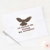 私はむしろステッカーにな飛んでいるりたい ラウンドシール (封筒)