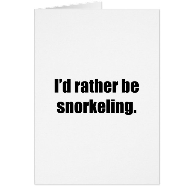 私はむしろスノーケリングしていました (正面)