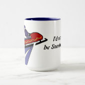 私はむしろスノーモービルをしたいと思う マグカップ (中央)