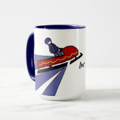 私はむしろスノーモービルをしたいと思う マグカップ (正面左)