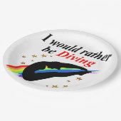 私はむしろダイバーガールデザイン ペーパープレート (アングル)