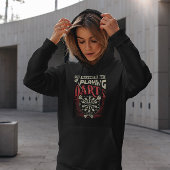 私はむしろダーツ遊になる – 皮肉なダーツのユーモア パーカ