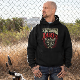 私はむしろダーツ遊になる – 皮肉なダーツのユーモア パーカ