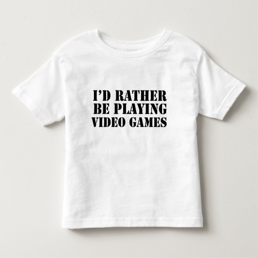 私はむしろテレビゲ遊ームになりたい トドラーTシャツ (正面)