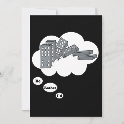 私はむしろドミノ4を遊んでいました 招待状 (正面)