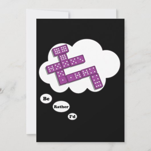 私はむしろドミノ5を遊んでいました 招待状 (正面)