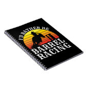 私はむしろバレルレースレトロ女性のカーボーイロデオT- ノートブック (右側)