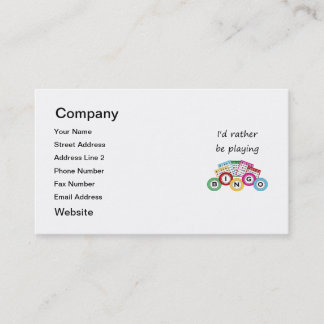 私はむしろビンゴを遊んでいました 名刺