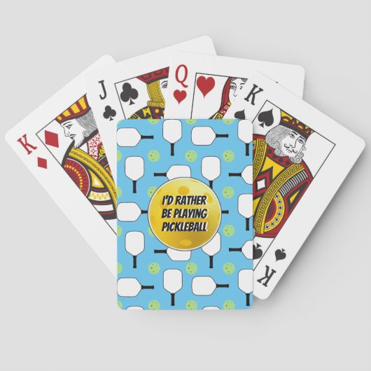 私はむしろピックボール遊パドルベビーブルーになりたい トランプ (裏面)