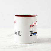 私はむしろフットボールのマグを遊びます ツートーンマグカップ (中央)