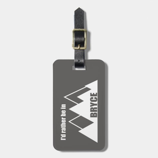 私はむしろブライスキャニオン山にいる ラゲッジタグ (正面縦)