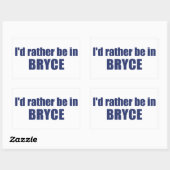 私はむしろブライス峡谷国立公園に居たい 長方形シール (シート)