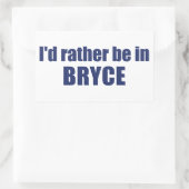 私はむしろブライス峡谷国立公園に居たい 長方形シール (バッグ)