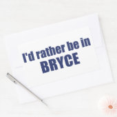 私はむしろブライス峡谷国立公園に居たい 長方形シール (封筒)