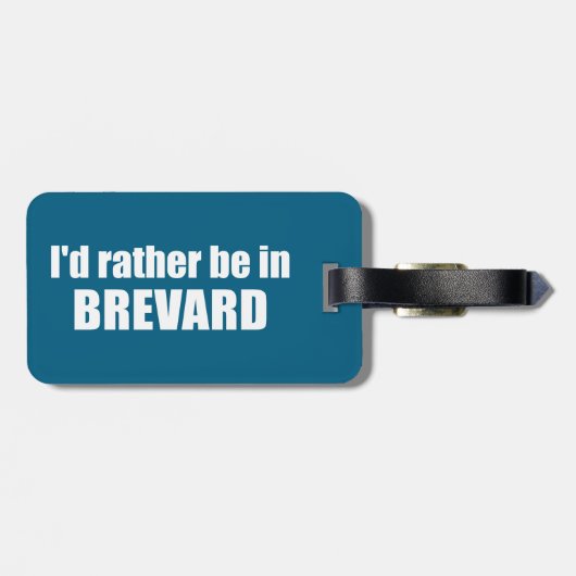 私はむしろブレバード・ノースカロライナにいる ラゲッジタグ (裏面横)