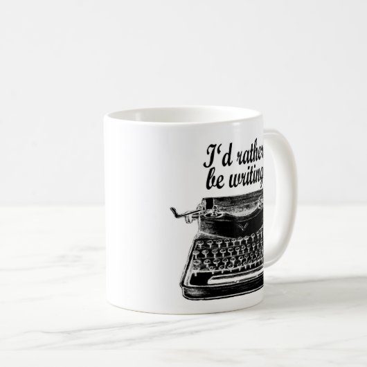 私はむしろマグの作家のタイプライターの作家を書いていました コーヒーマグカップ (正面右)