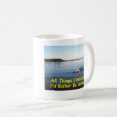 私はむしろマグを泳いでいました コーヒーマグカップ (正面右)