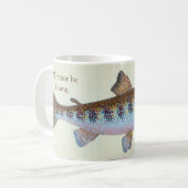 私はむしろマスの魚釣りのマグです コーヒーマグカップ (正面左)