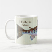 私はむしろマスの魚釣りのマグです コーヒーマグカップ (左)