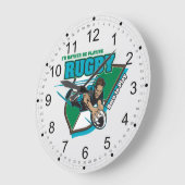 私はむしろラグビーを遊んでいました ラージ壁時計 (傾斜)