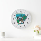 私はむしろラグビーを遊んでいました ラージ壁時計 (ホーム)