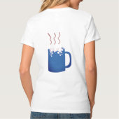 私はむしろラテ引用文ブラック文字を飲んでいる Tシャツ (裏面)