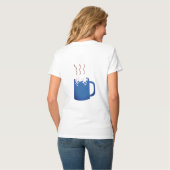 私はむしろラテ引用文ブラック文字を飲んでいる Tシャツ (裏面フル)