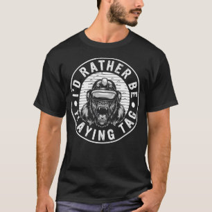 私はむしろラベル遊ゴリラモンケラベルゴリルになりたい Tシャツ