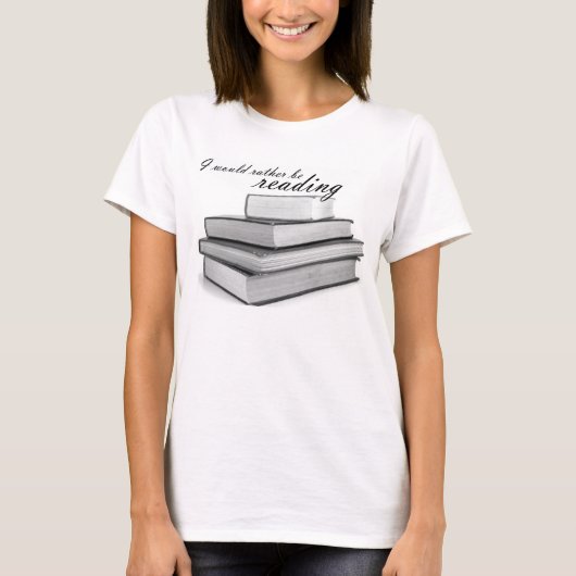 私はむしろワイシャツを読んでいました Tシャツ (正面)