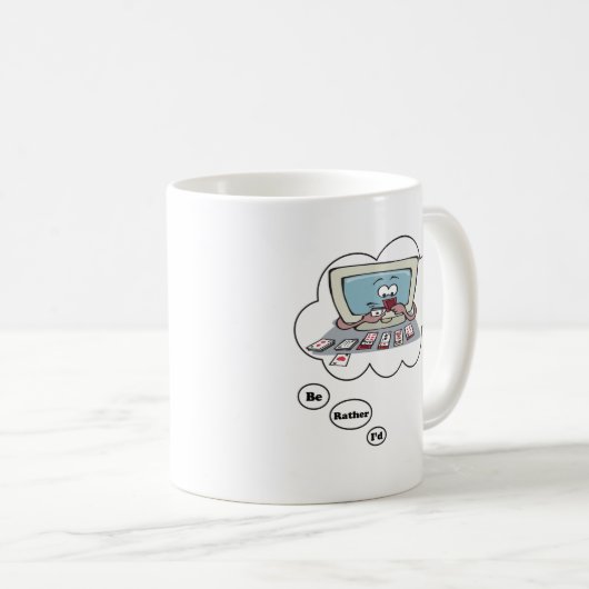 私はむしろ一つはめの宝石を遊んでいました コーヒーマグカップ (正面右)