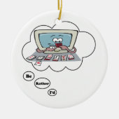 私はむしろ一つはめの宝石を遊んでいました セラミックオーナメント (正面)