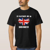 私はむしろ串に刺されている – Union Jackハート Tシャツ (正面)