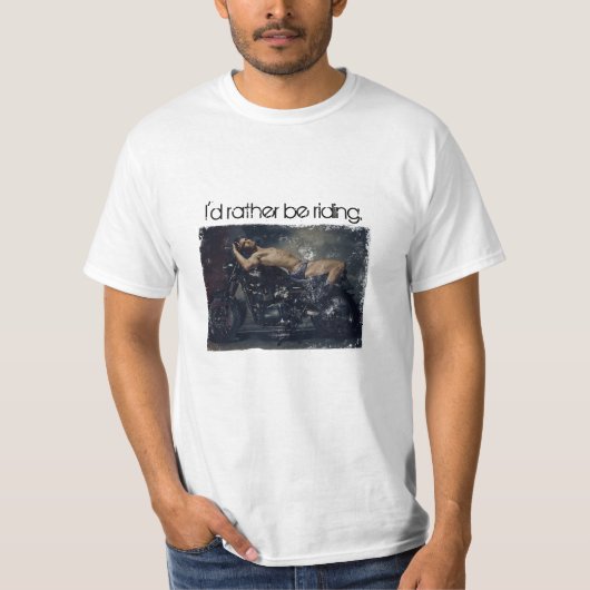 私はむしろ乗っていました Tシャツ (正面)