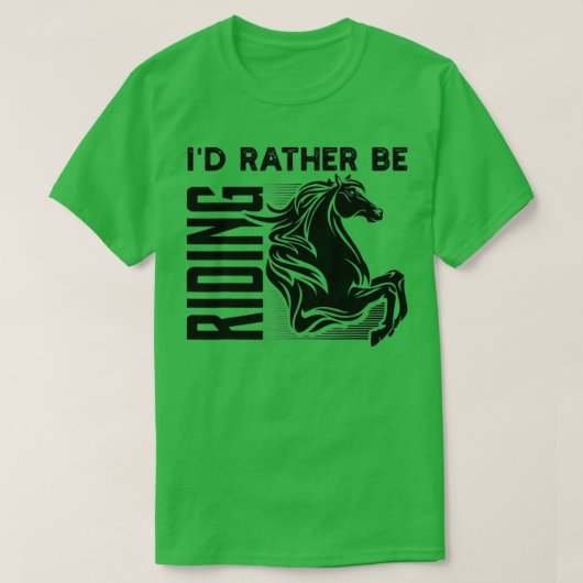 私はむしろ乗馬のおもしろい馬好きギフト Tシャツ (デザイン正面)