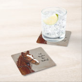 私はむしろ乗馬馬です スクエアペーパーコースター (インサイチュ)