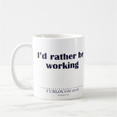 私はむしろ働いていました コーヒーマグカップ (左)