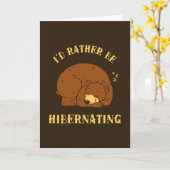 私はむしろ冬眠していました カード (黄色い花)