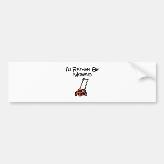 私はむしろ刈っていました バンパーステッカー (正面)