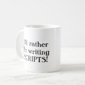 私はむしろ原稿を書いていました! コーヒーマグカップ (正面左)