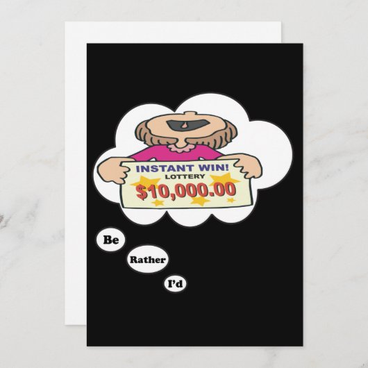 私はむしろ宝くじ2を遊んでいました 招待状 (正面/裏面)