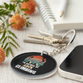 私はむしろ岩になる登山ヴィンテージレトロ夕日 キーホルダー (正面右)