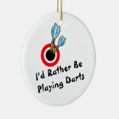 私はむしろ投げ矢を遊んでいました セラミックオーナメント (右)