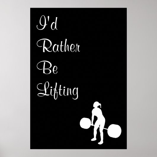 私はむしろ持ち上げたい –  ポスター (正面)