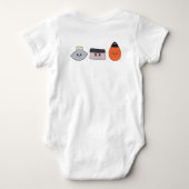 私はむしろ捕鯨をしたい ベビーボディスーツ (裏面)