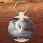 私はむしろ昼寝をする – calico キーホルダー (正面)