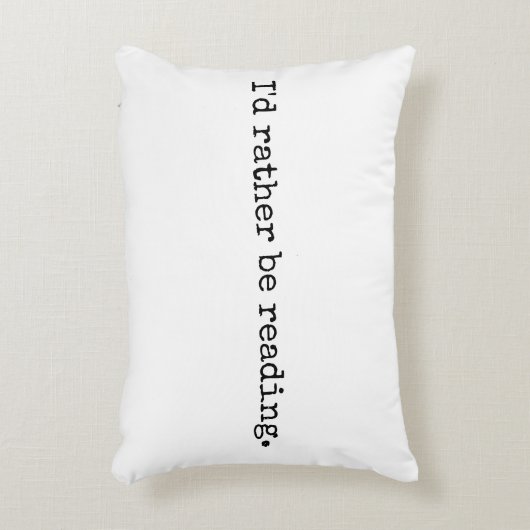 私はむしろ枕を読んでいました アクセントクッション (正面(垂直))