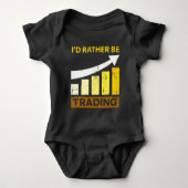 私はむしろ株式市場の取引を交換していました ベビーボディスーツ (正面)